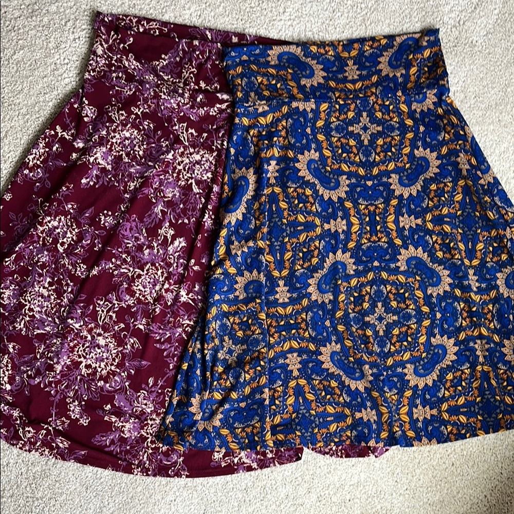 Lot of 2 LuLaRoe Azure skirts